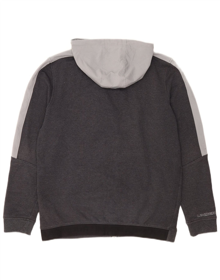 Under Armour Sweat à Capuche Zippé Homme Gris Moyen Colourblock Cotton