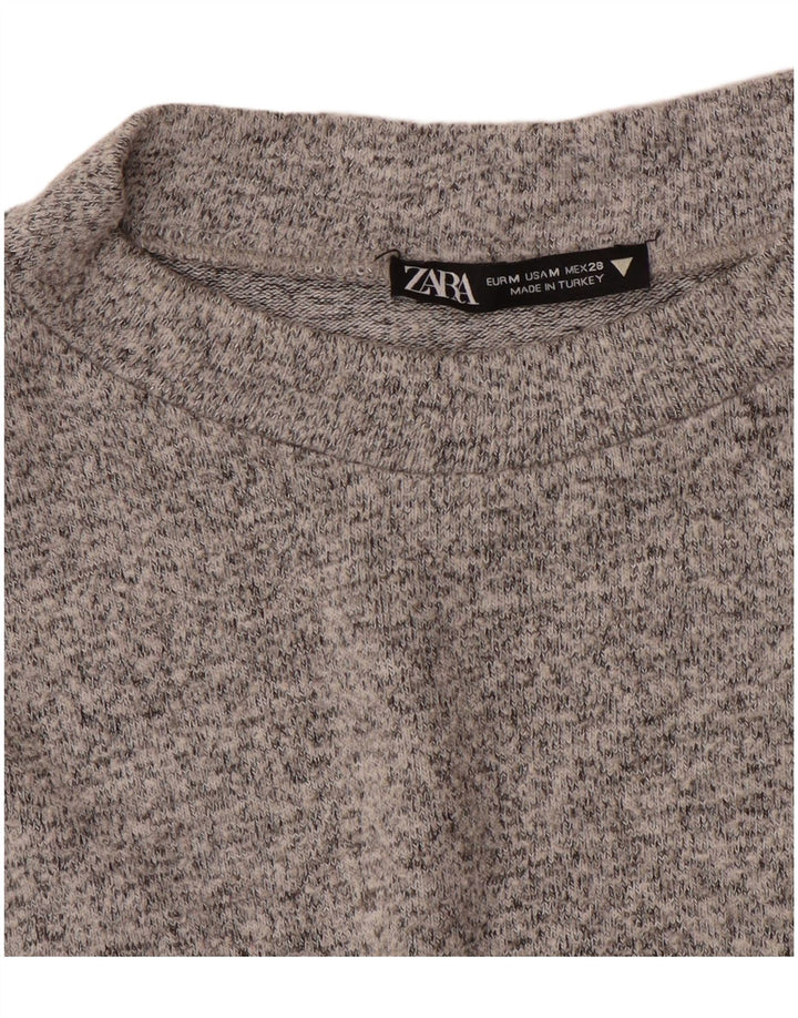 Zara Pull ras du cou pour femme UK 12 Gris moyen
