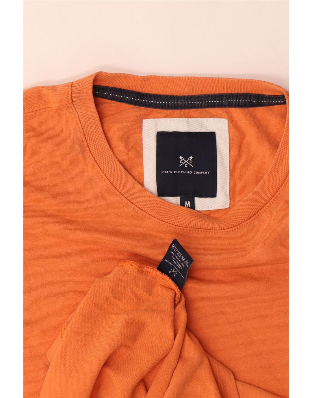 Crew Clothing T-Shirt Homme Coton Orange Moyen