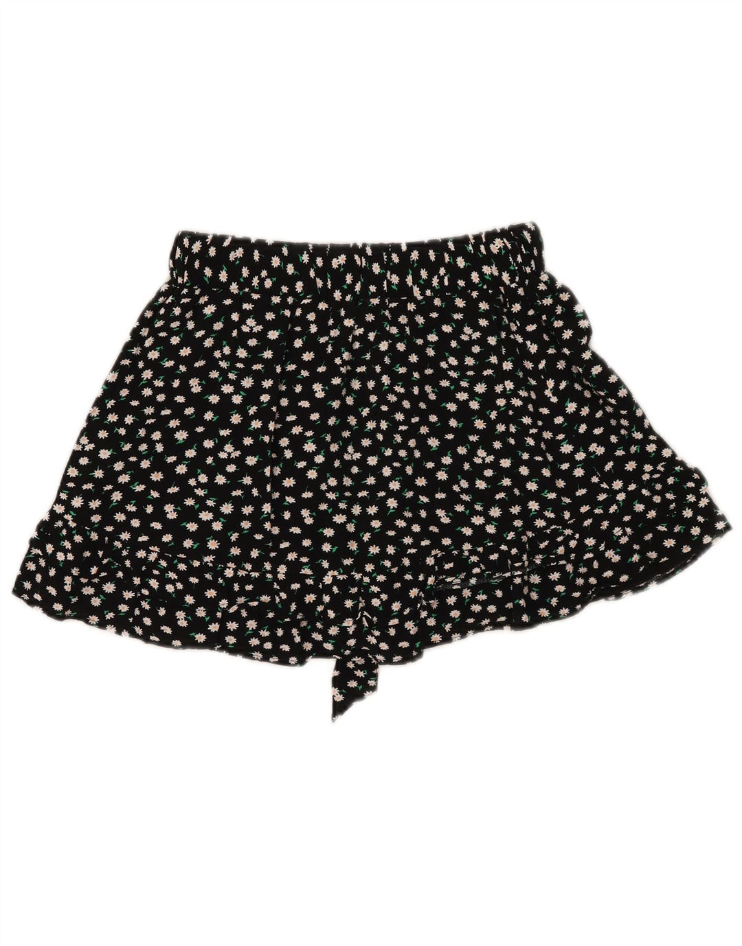 Zara Jupe-short pour femme UK 10 Small Noir Floral