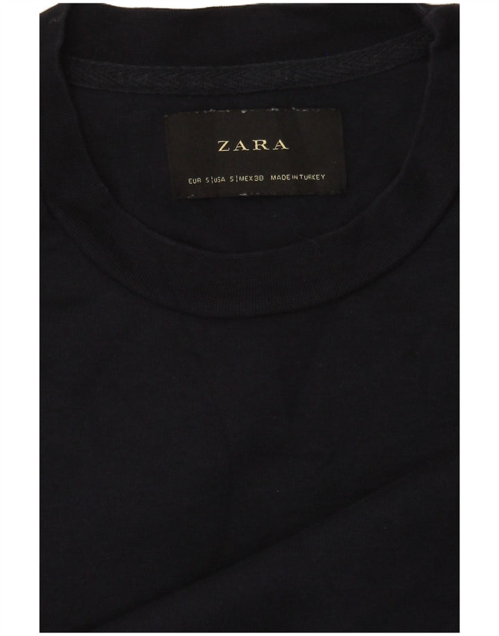Zara Sweat-shirt pour homme Small Bleu marine Colourblock