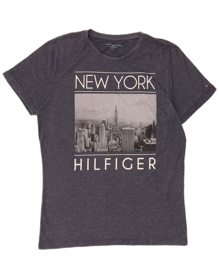 Tommy Hilfiger T-Shirt Graphique Homme Gris Moyen