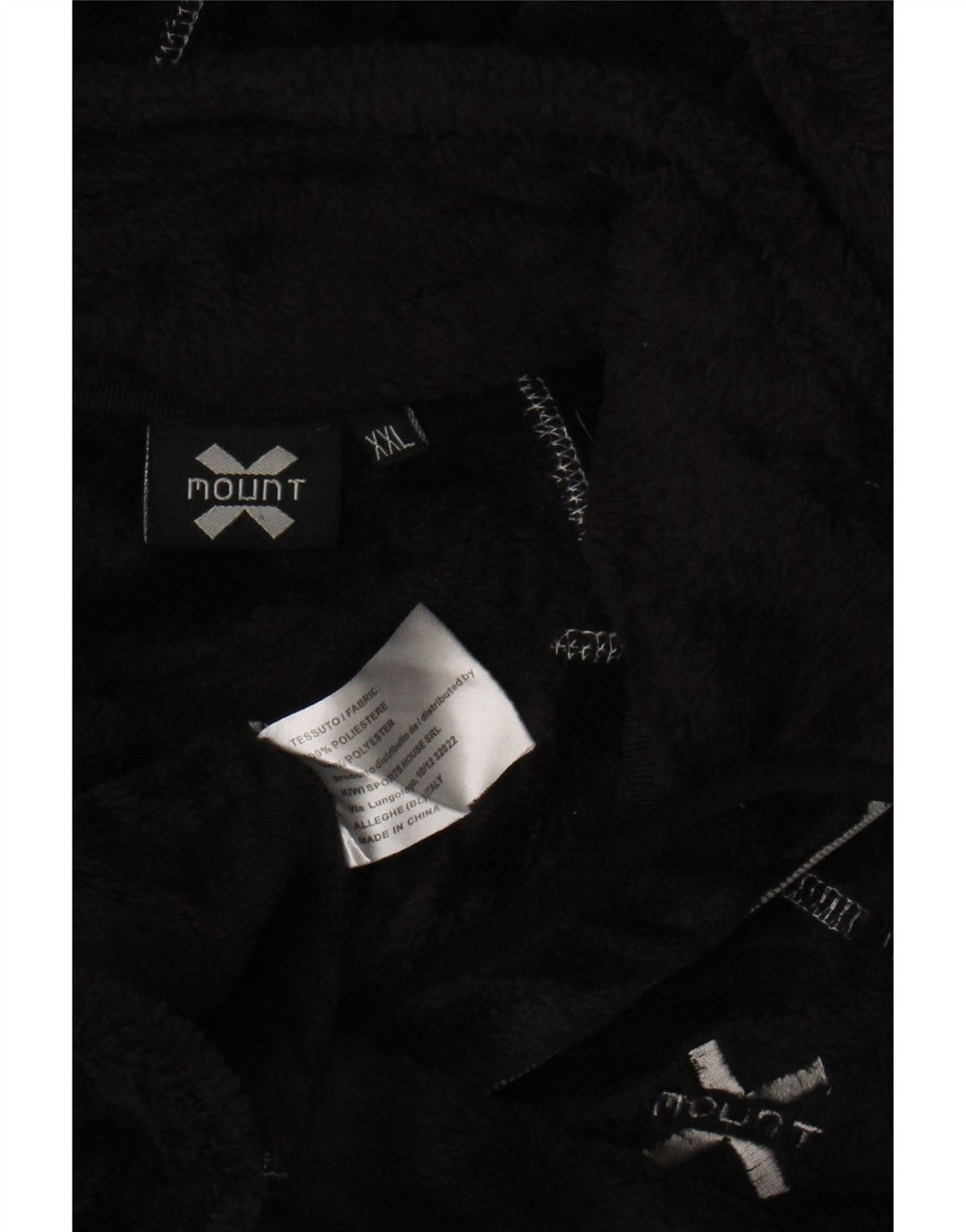 VINTAGE Womens Hooded Fleece Jacket UK 20 2XL Black Polyester