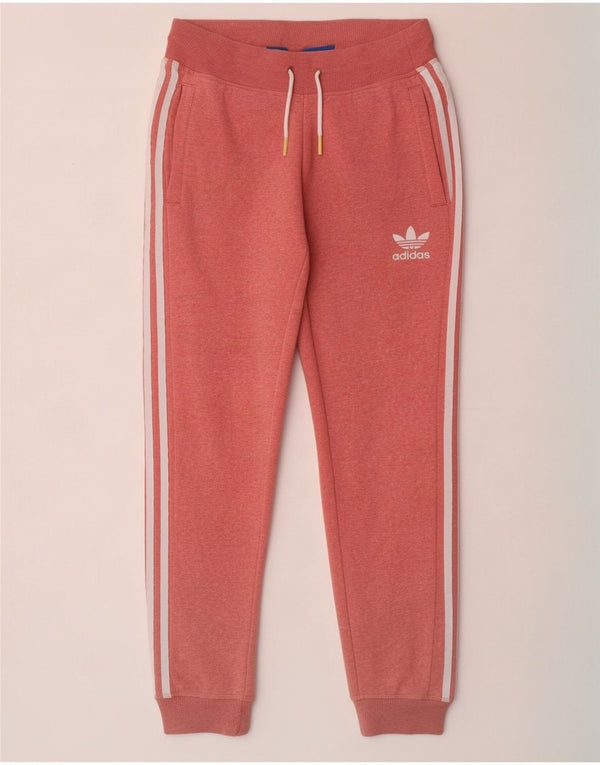 Adidas Pantalon de survêtement pour femme Joggers UK 6 XS Coton moucheté rose