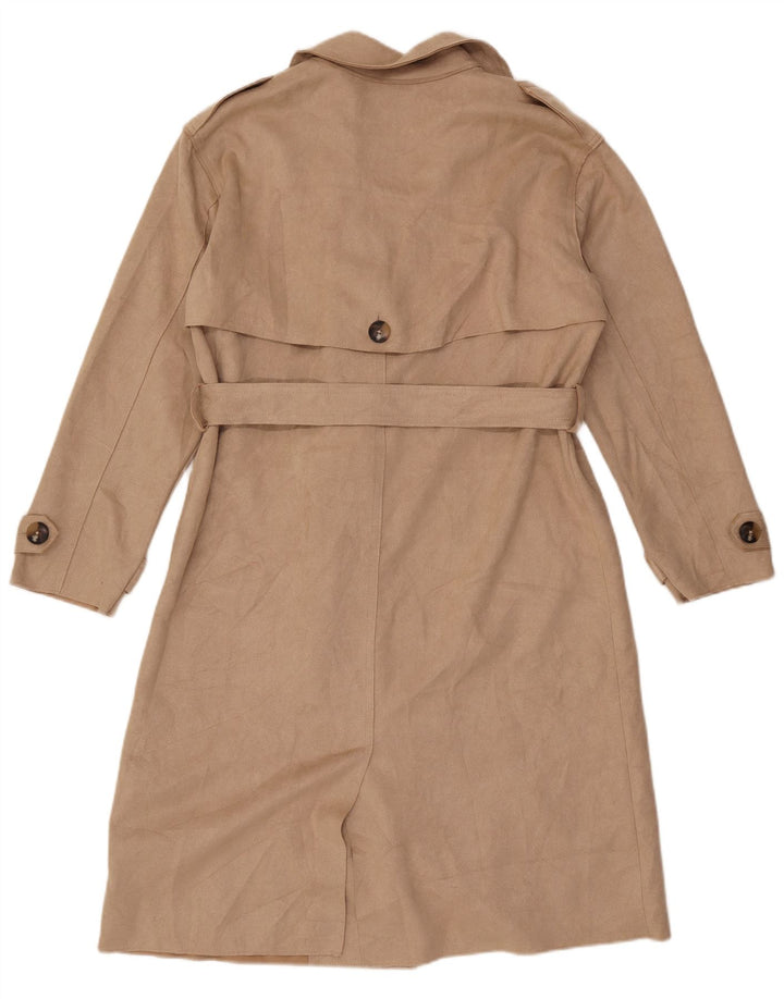 Zara Trench Femme UK 44 Polyester Beige Moyen