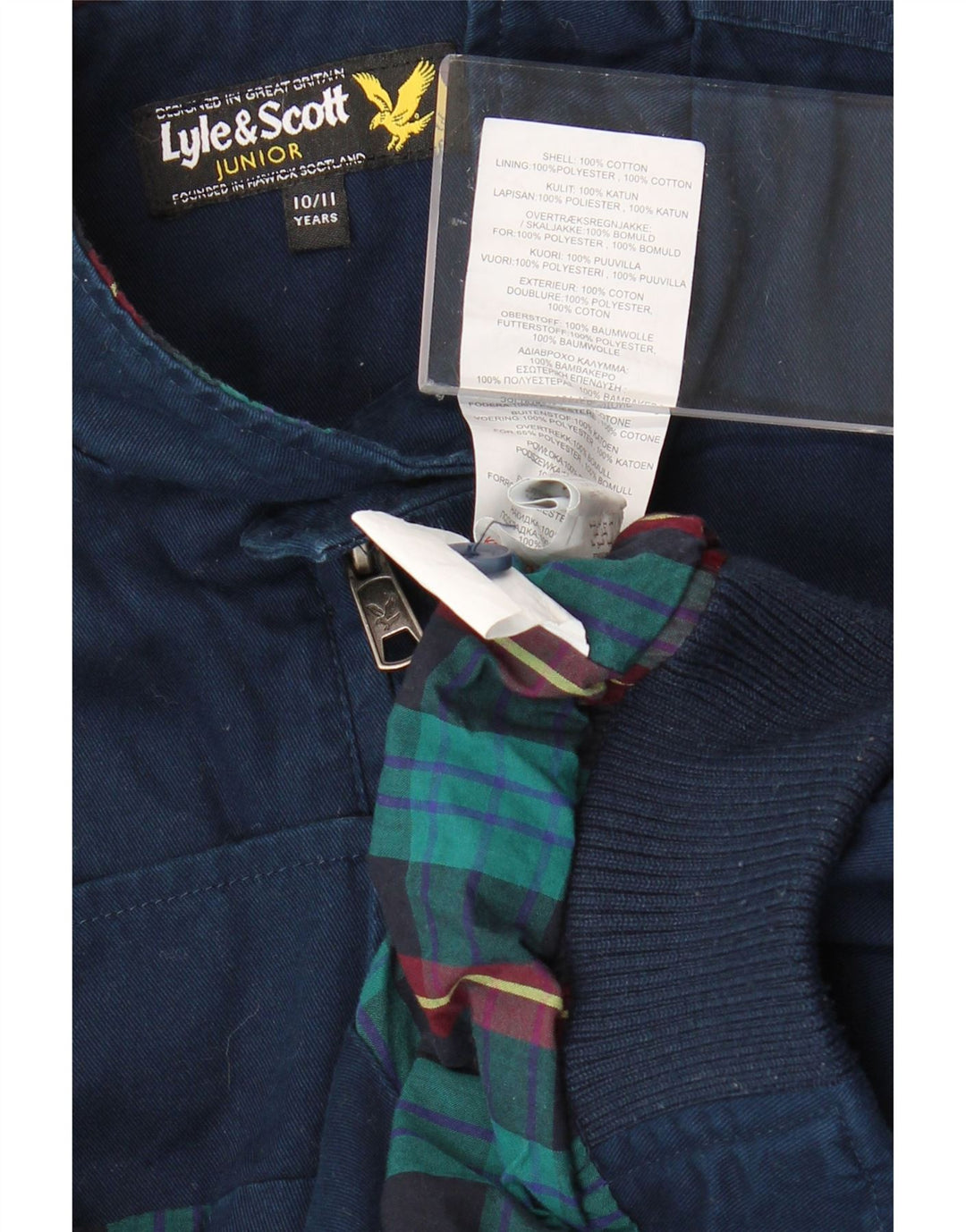 Lyle & Scott Bomber Jacket Garçon 10-11 ans Bleu Marine Coton