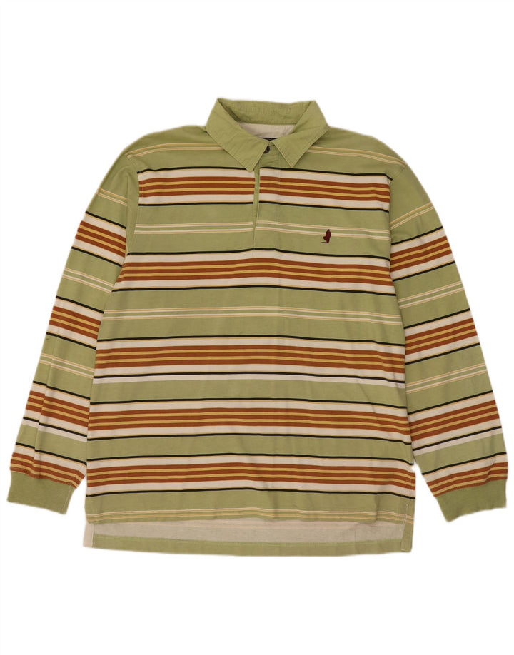 Marlboro Classics Polo Rugby Homme Grand Coton Rayé Vert