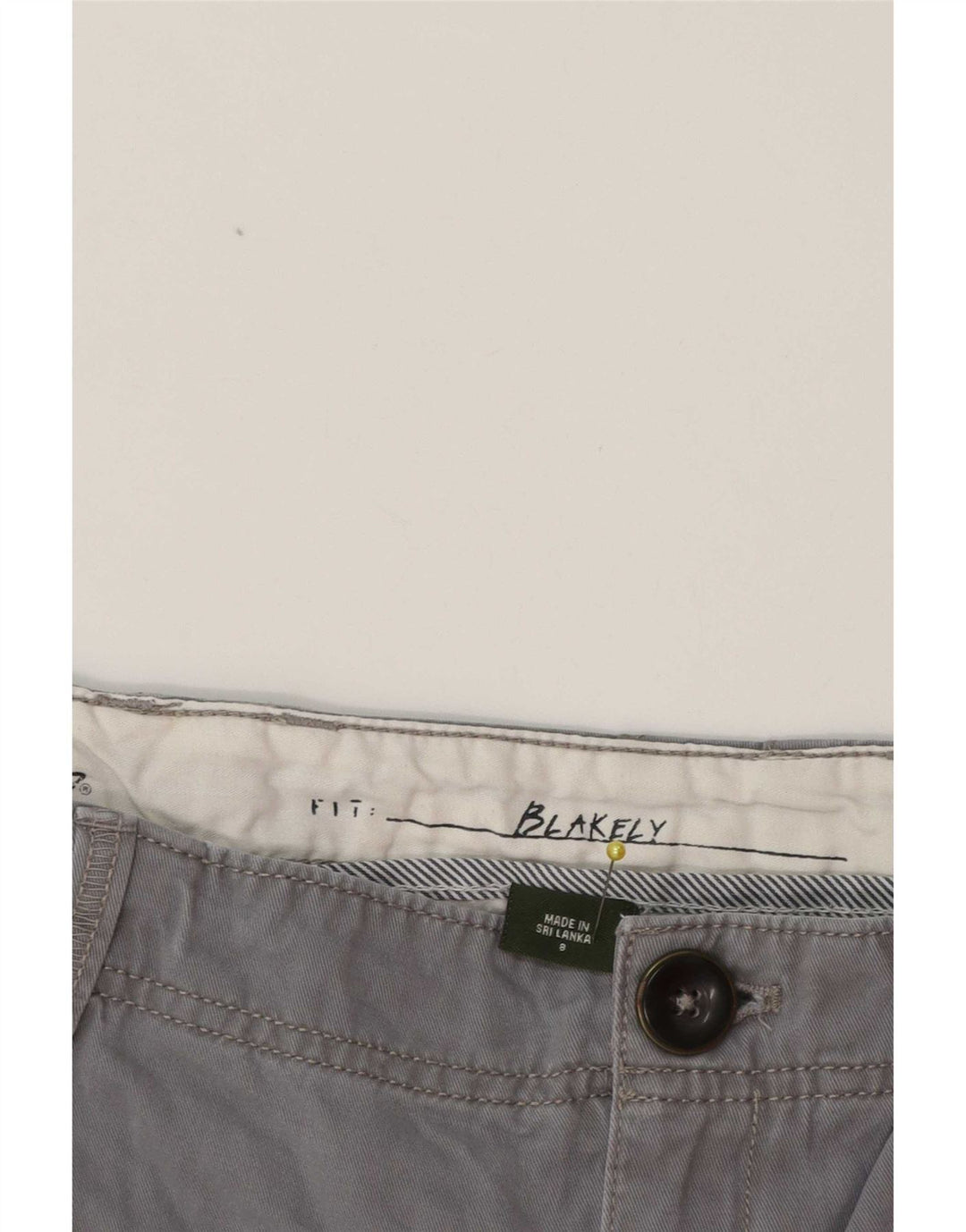 Eddie Bauer Short Chino Femme US 8 Medium W30 Coton Gris