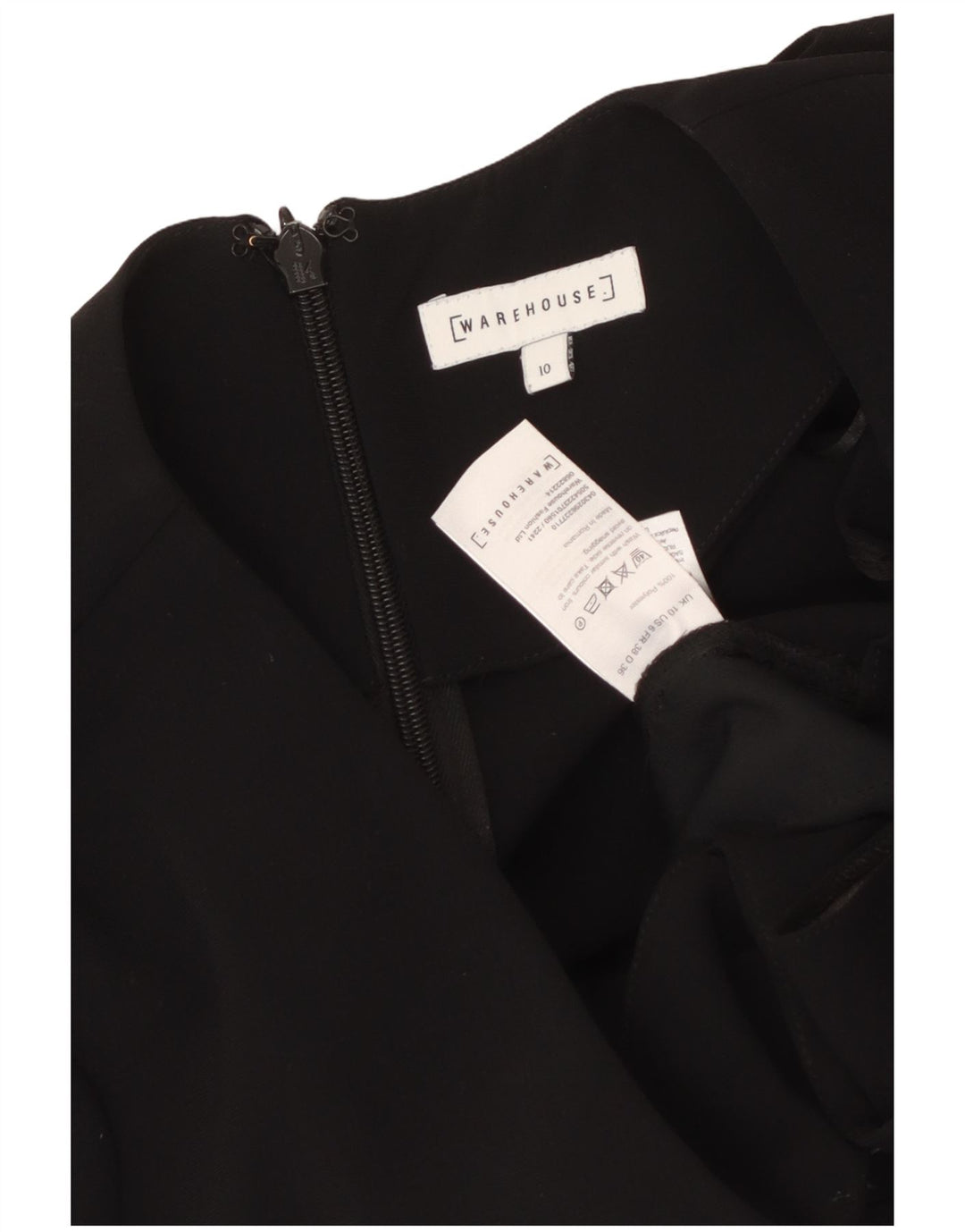 WAREHOUSE Combinaison Femme UK 10 Petit Noir Polyester