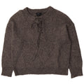 Zara Pull surdimensionné à col rond pour femme UK 14 Gris moyen