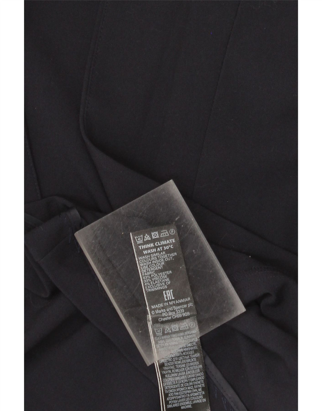 Marks & Spencer Veste blazer ouverte à manches 3/4 pour femme UK 22 3XL Bleu marine