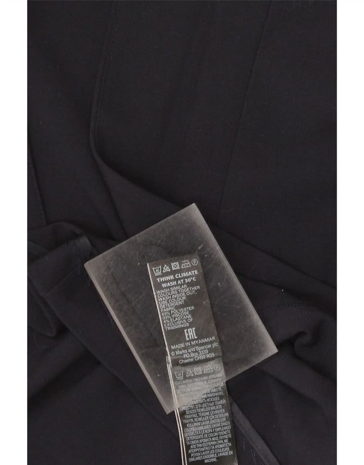 Marks & Spencer Veste blazer ouverte à manches 3/4 pour femme UK 22 3XL Bleu marine
