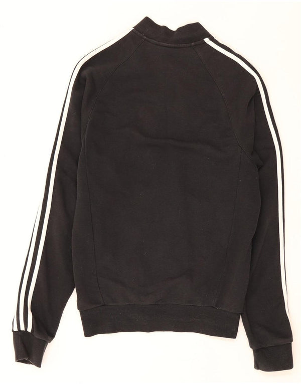 Adidas Mens Tracksuit Top Jacket Small Black Cotton