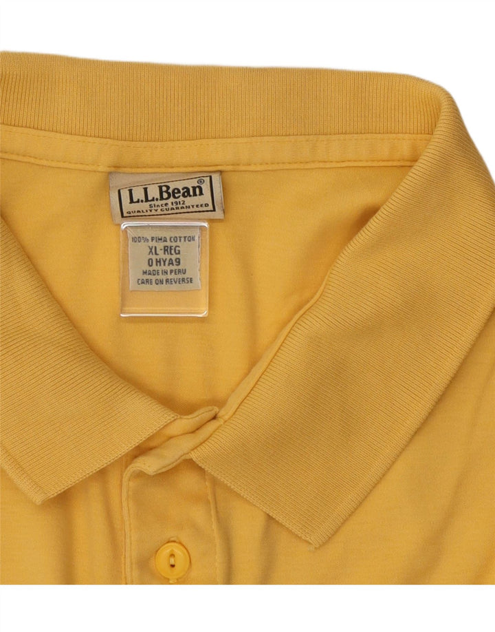 L.L.BEAN Polo Homme XL Jaune Coton