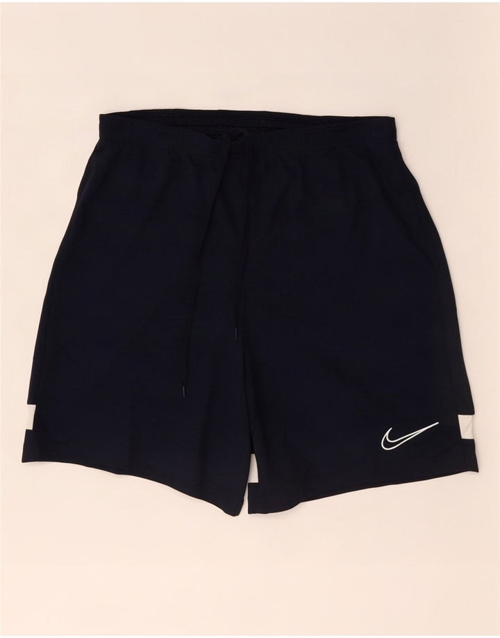 Nike Short de sport Dri Fit pour homme en polyester color block bleu marine moyen