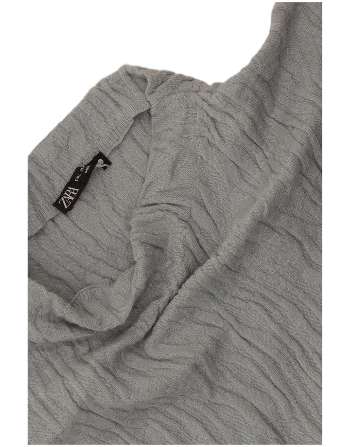 Zara Femme Chemisier Top UK 14 Large Bleu