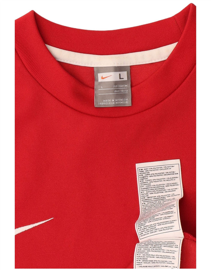 NIKE Sweat-shirt pour garçon 12-13 ans Grand Rouge Colorblock Polyester