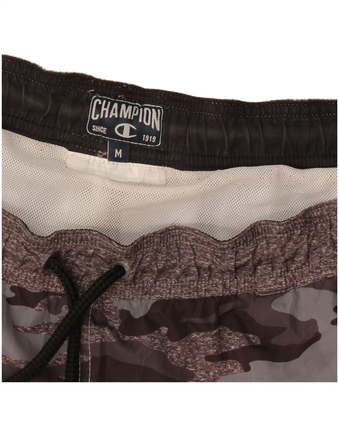Champion Short de Bain Homme Marron Moyen Camouflage
