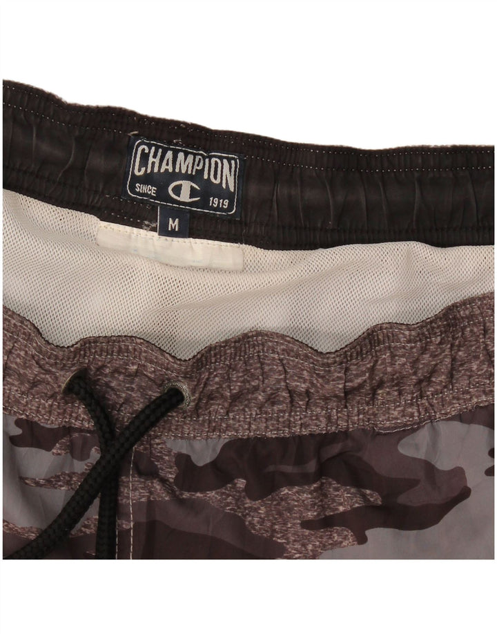 Champion Short de Bain Homme Marron Moyen Camouflage