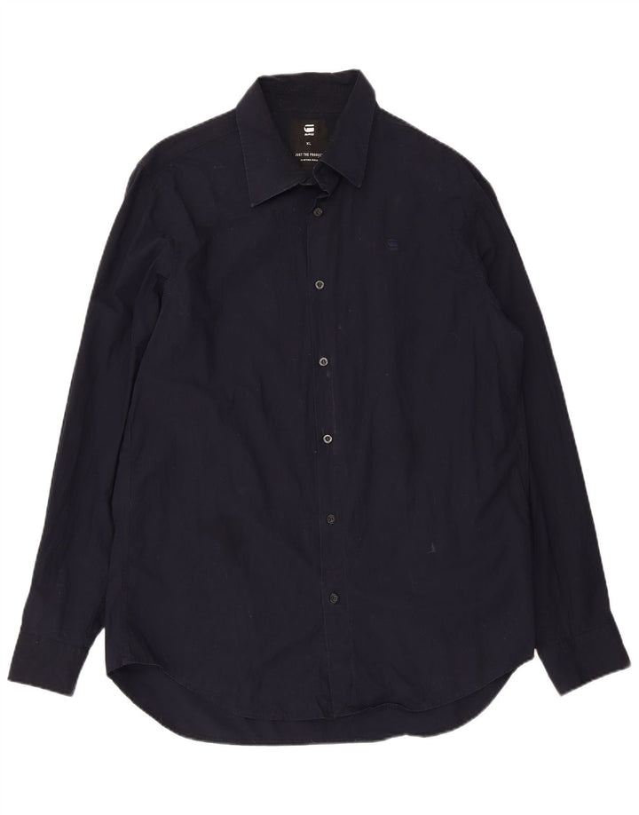 G-Star Chemise Homme XL Bleu Marine Coton