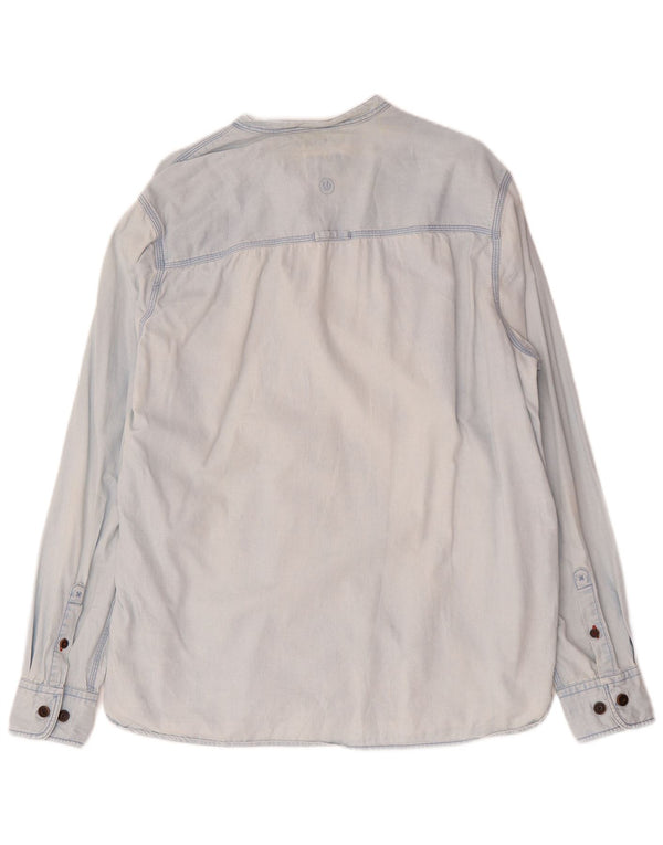 Fat Face Chemise en jean coupe classique pour homme, grand coton bleu