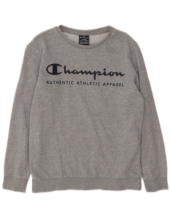 Champion Sweat-Shirt Graphique Garçon 11-12 Ans Grand Gris Moucheté