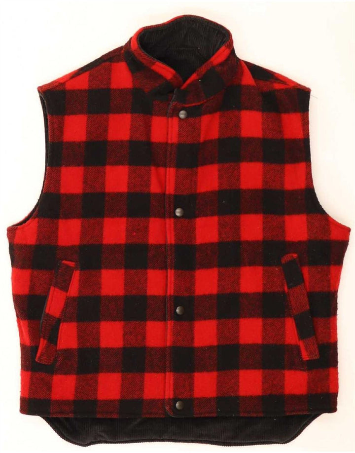 Woolrich Gilet réversible en velours côtelé pour homme UK 38 Laine noire moyenne