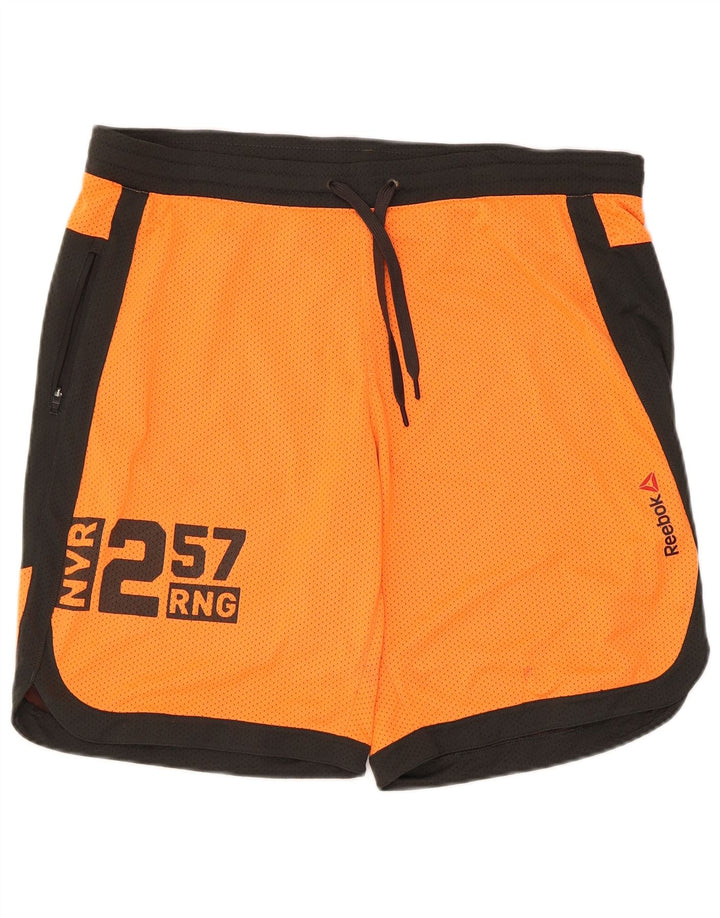 Reebok Short Graphic Sport Homme Orange Moyen Colorblock Polyester