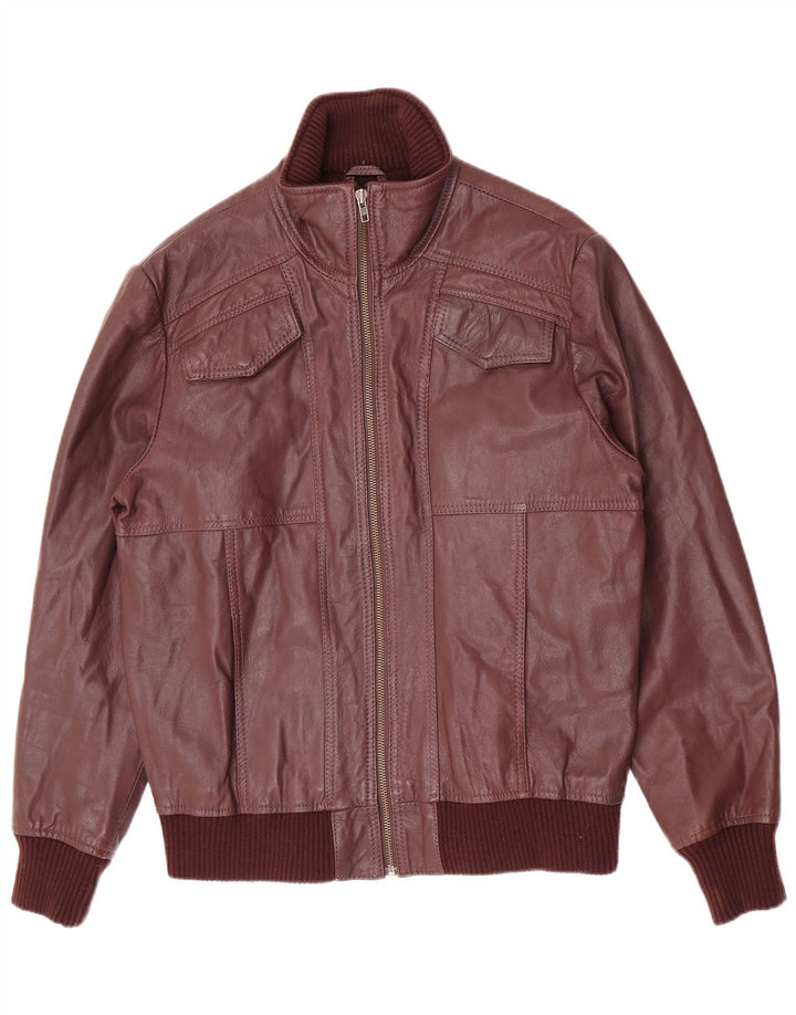 Selected Veste en cuir pour homme UK 40 Grand cuir marron
