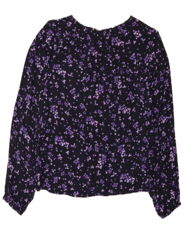 C&A Chemisier Femme EU 38 Medium Purple Floral Viscose