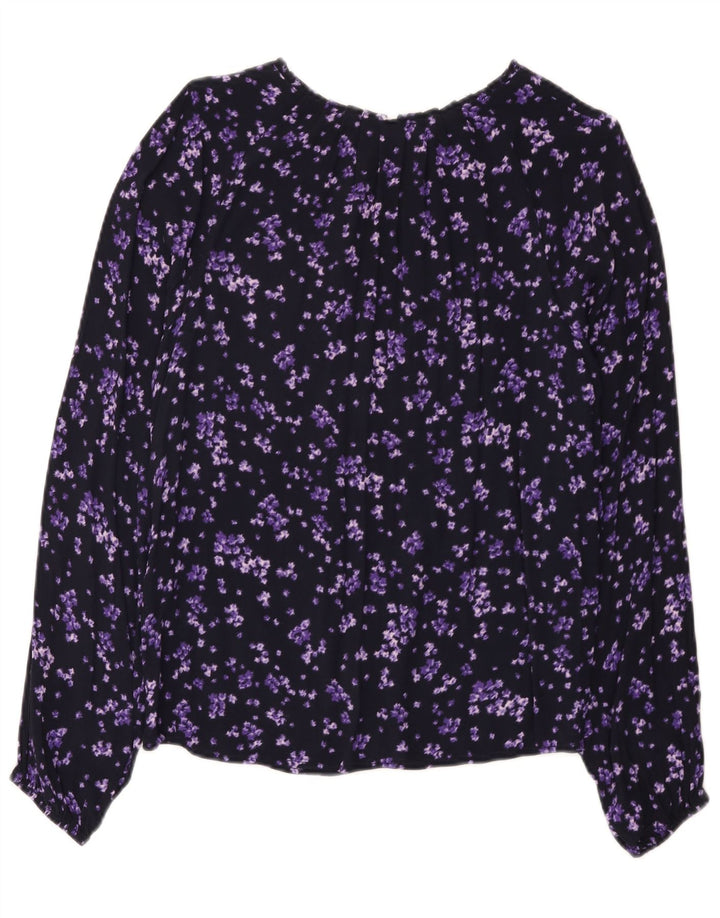 C&A Chemisier Femme EU 38 Medium Purple Floral Viscose