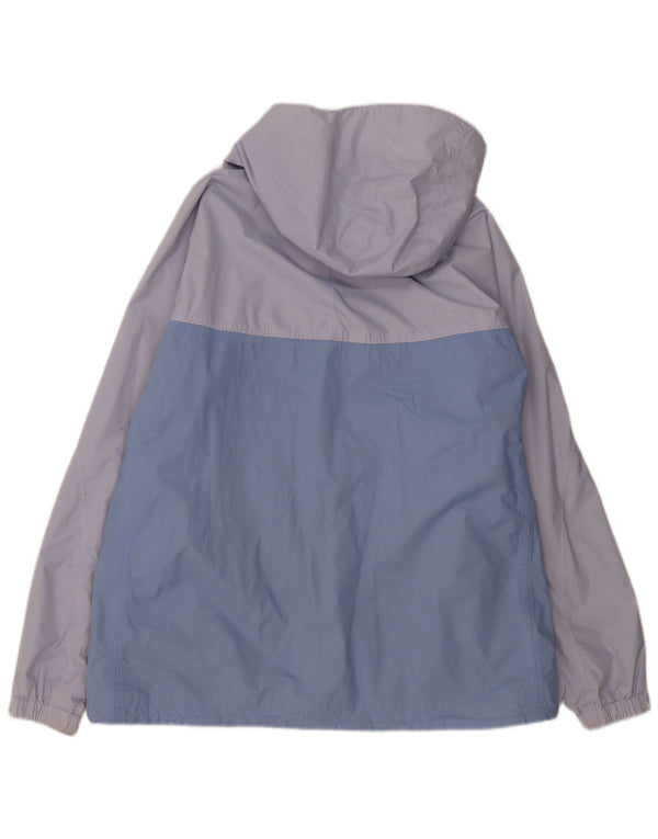 Columbia Veste de pluie surdimensionnée à capuche pour femme UK 18 XL Bleu Colorblock