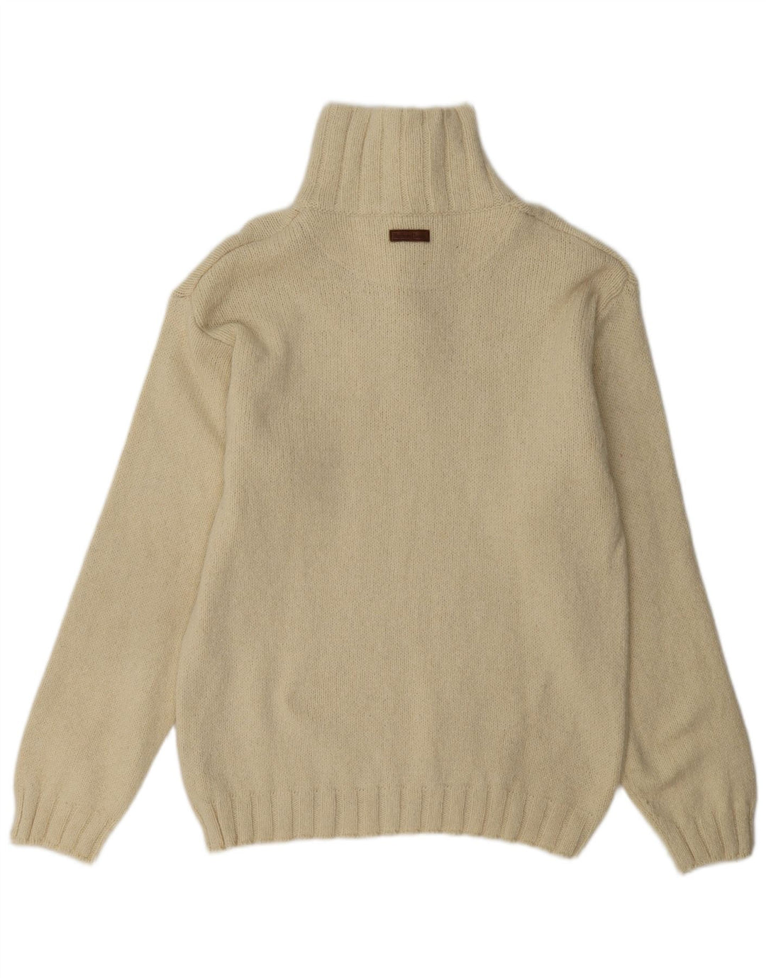 Marlboro Classics Pull à col boutonné pour homme XL en laine beige