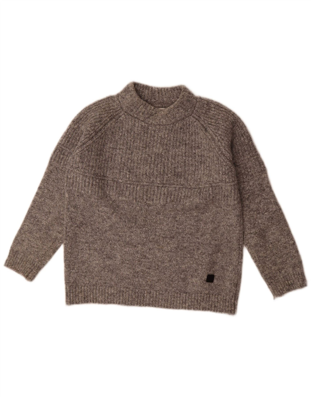 Zara Pull à col roulé pour fille 9-10 ans Gris Polyester
