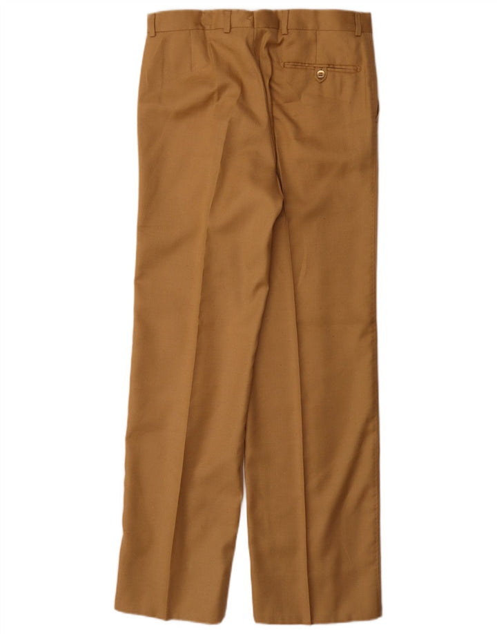 Pantalon de costume droit vintage pour homme IT 48 Medium W30 L32 Beige
