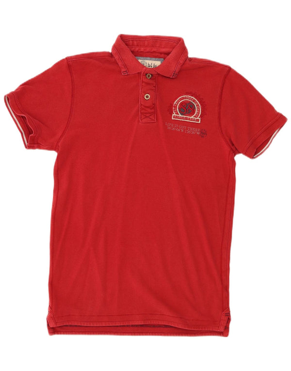 Fat Face Polo Graphique Homme XS Rouge Coton