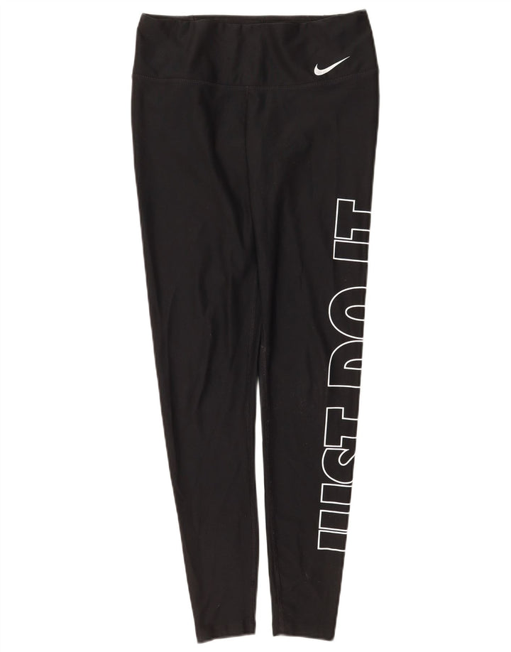 Nike Legging graphique Dri Fit pour femme UK 8 Small Noir Polyester