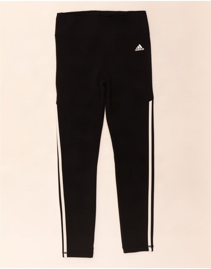Adidas Climalite Leggings UK 12 Medium Noir Polyester
