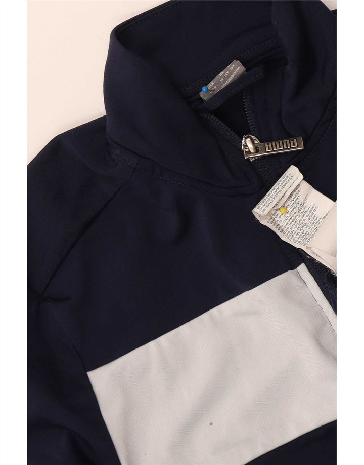 Puma Veste de Survêtement Garçon 13-14 ans Bleu Marine Colorblock Polyester