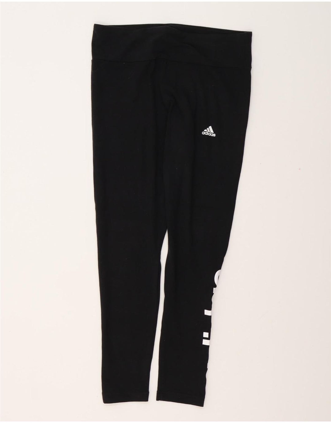 ADIDAS Leggings graphiques pour femmes UK 16/18 Grand coton noir