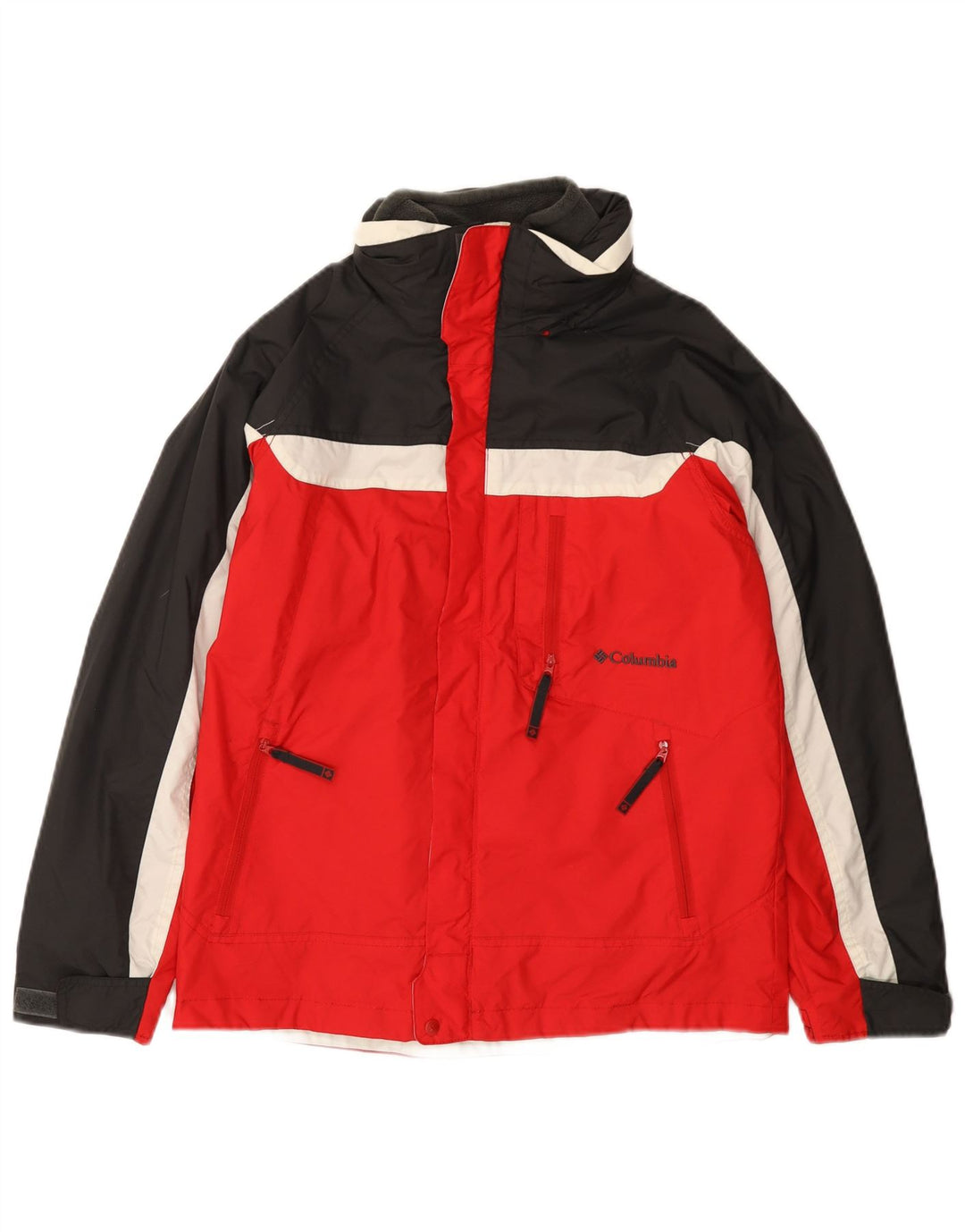 COLUMBIA Veste coupe-vent à capuche pour garçon 14-15 ans Rouge Colourblock