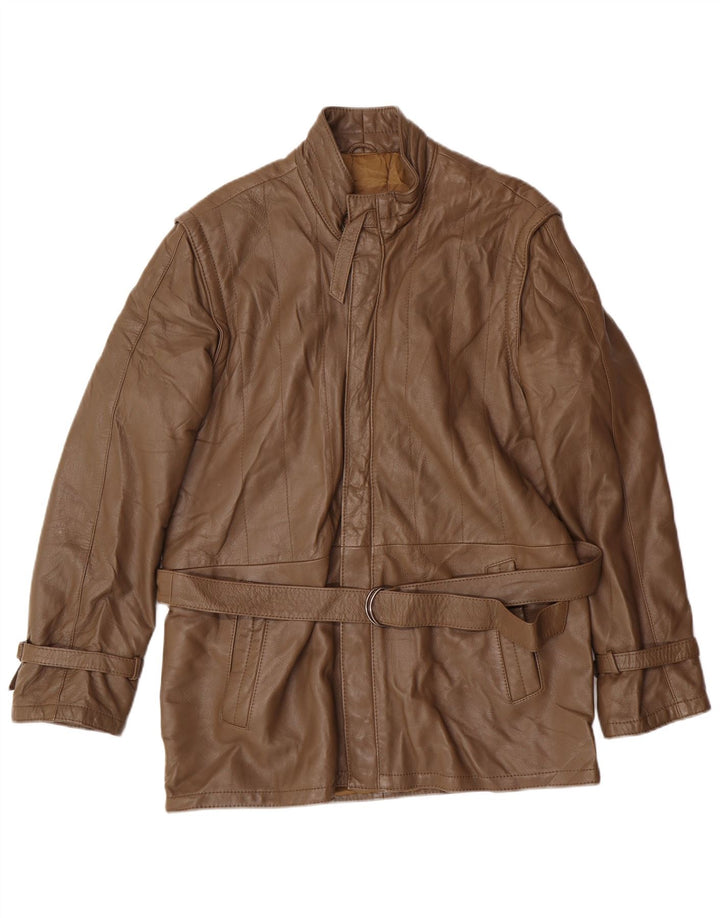 Pelle Moda Veste en cuir pour homme UK 36 Petit Marron