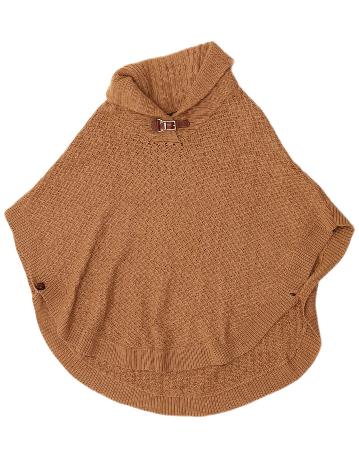 Massimo Dutti Poncho Jumper US 8 pour femme en laine marron moyen
