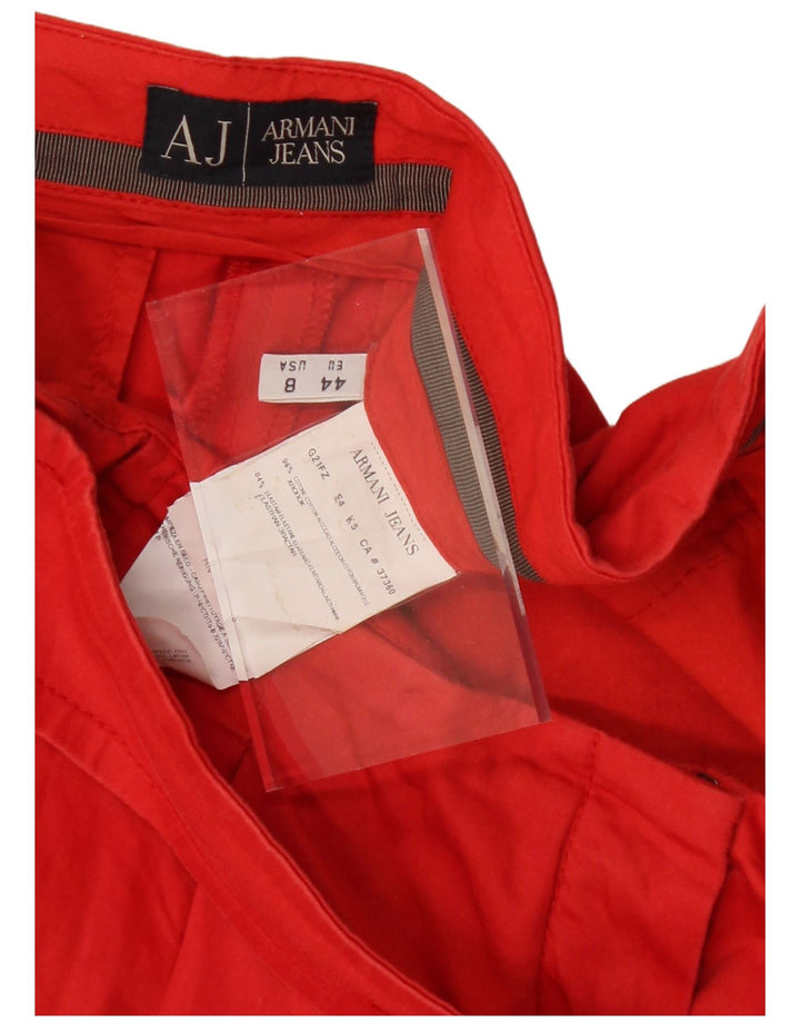 Armani Jupe trapèze pour femme US 8 Medium W30 Coton rouge