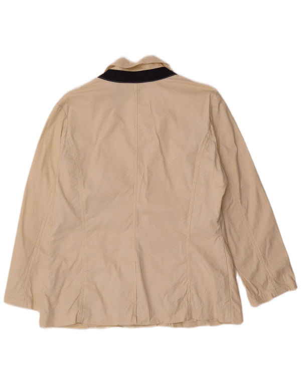 Nautica Veste blazer à 3 boutons pour femme US 10 Grand coton beige