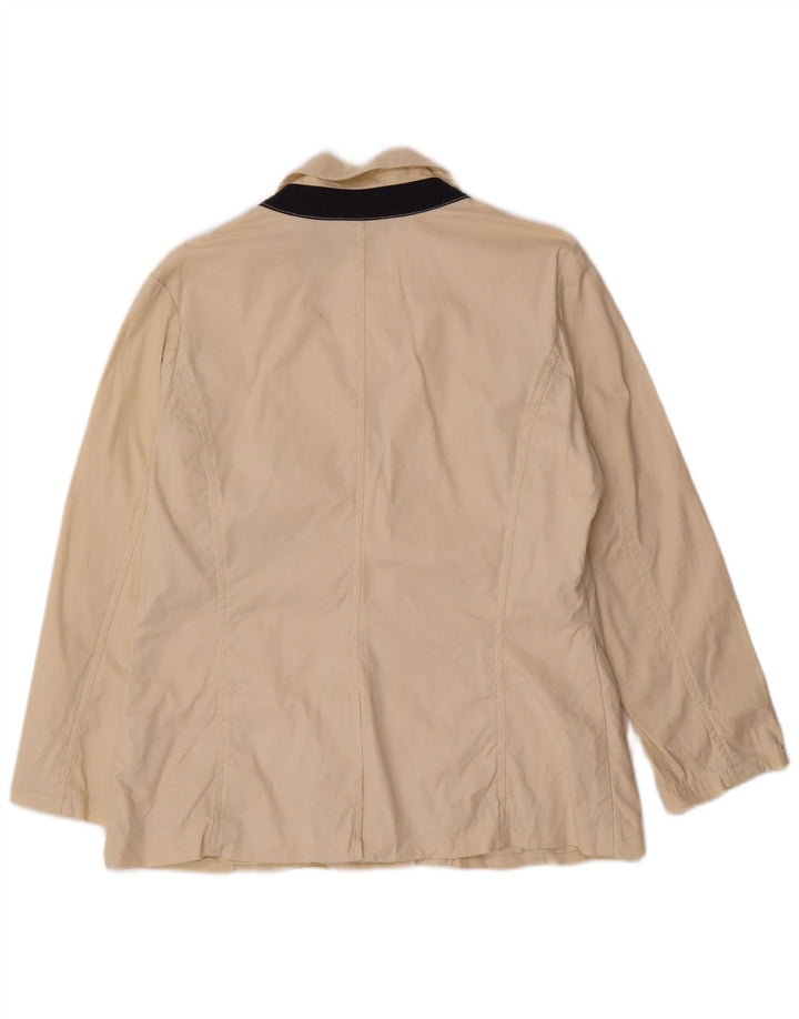 Nautica Veste blazer à 3 boutons pour femme US 10 Grand coton beige