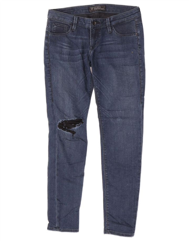 Guess Femme Beverly Jean skinny effet vieilli W29 L27 Bleu Polyester