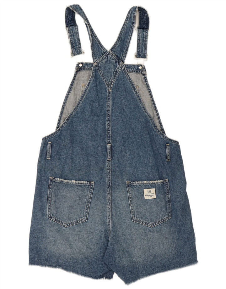 Gap Salopette Short En Jean Femme Medium W34 Bleu Coton