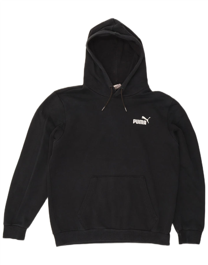 Puma Pull à capuche pour homme en coton noir moyen