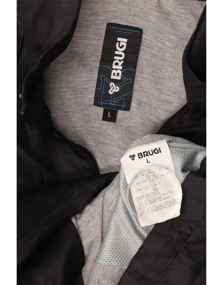 Brugi Veste de Pluie Homme UK 40 Large Noir Polyester